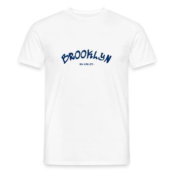 Brooklyn - New York City - USA - America - Men's T-Shirt - white - Front - AI Model Male 178 dark (178cm)