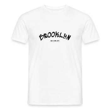 Brooklyn - New York City - USA - America - Men's T-Shirt - white - Front - AI Model Male 178 dark (178cm)