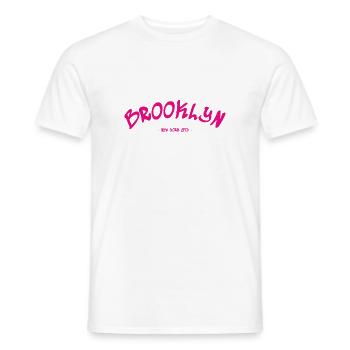 Brooklyn - New York City - USA - America - Men's T-Shirt - white - Front - AI Model Male 178 dark (178cm)