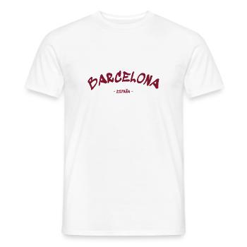 Barcelone - España - Espagne - Espagne - T-shirt homme - blanc - Devant - AI Model Male 178 dark (178cm)