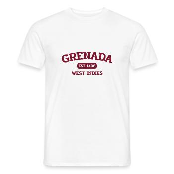 Grenada - Saint George ́s - Caribbean - West Indies - Men's T-Shirt - white - Front - AI Model Male 178 dark (178cm)