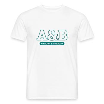 Antigua and Barbuda - St John's - West Indies - Men's T-Shirt - white - Front - AI Model Male 178 dark (178cm)