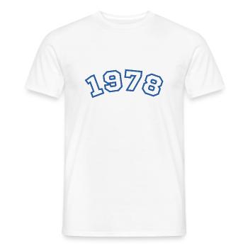 1978 Sport Blau - Männer T-Shirt - Weiß - Vorne - AI Model Male 178 dark (178cm)