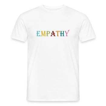 Empathie brodée - T-shirt homme - blanc - Devant - AI Model Male 178 dark (178cm)