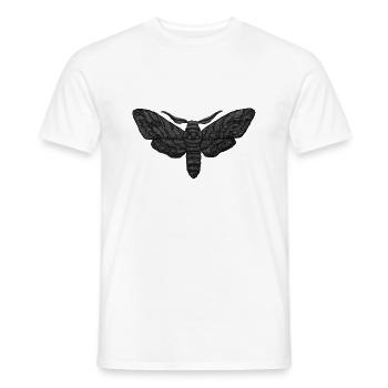 Papillon noir – motif brodé mystique - T-shirt homme - blanc - Devant - AI Model Male 178 dark (178cm)