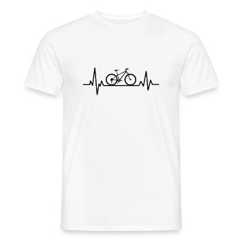 Mountainbike Herzschlag Downhill MTB - T-shirt homme - blanc - Devant - AI Model Male 178 dark (178cm)
