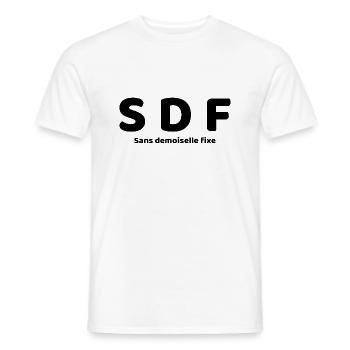 HOMELESS - Men's T-Shirt - white - Front - AI Model Male 178 dark (178cm)