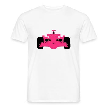 F1 #4 - Men's T-Shirt - white - Front - AI Model Male 178 dark (178cm)