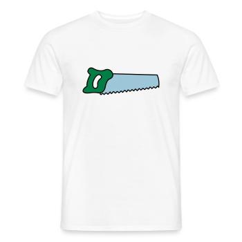 säge - Männer T-Shirt - Weiß - Vorne - AI Model Male 178 dark (178cm)