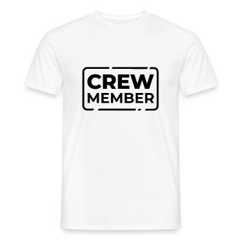 CREW Member Team Staff Group Team Colleague - Men's T-Shirt - white - Front - AI Model Male 178 dark (178cm)