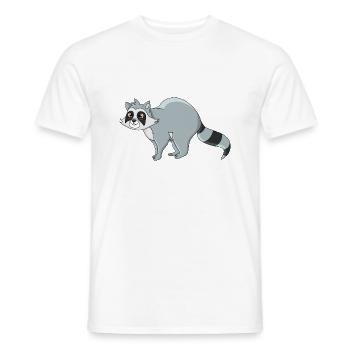 Raton laveur - T-shirt homme - blanc - Devant - AI Model Male 178 dark (178cm)