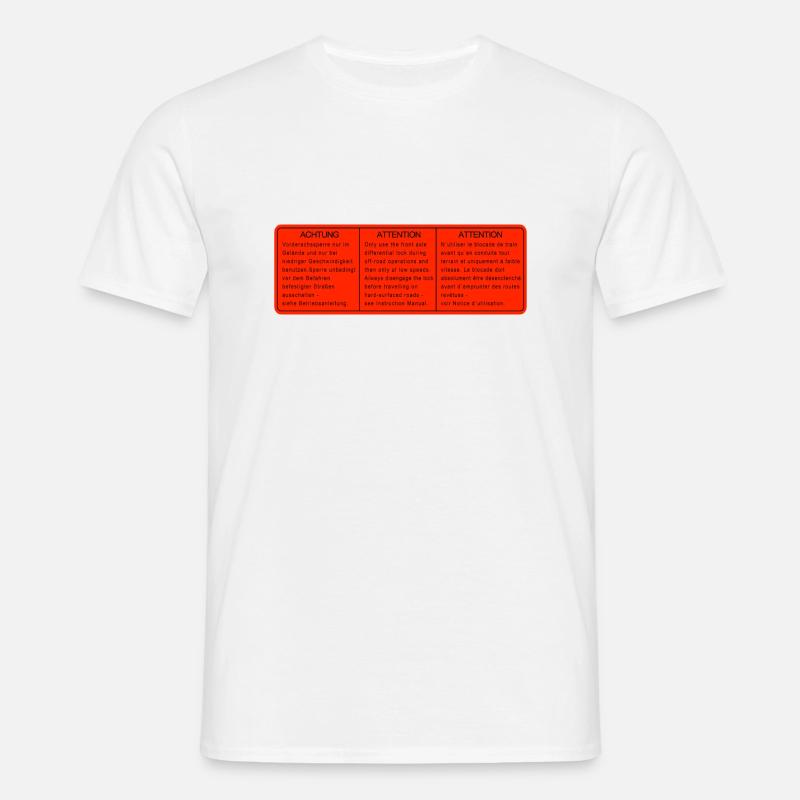 SYNCRO DIFF LOCKS differenzialsperren aufkleber - Männer T-Shirt - Weiß