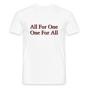 One for all - Männer T-Shirt - Weiß - Vorne - AI Model Male 178 dark (178cm)