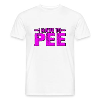 I Have To Pee 18 - Männer T-Shirt - Weiß - Vorne - AI Model Male 178 dark (178cm)