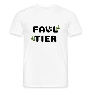 Faultier - Männer T-Shirt - Weiß - Vorne - AI Model Male 178 dark (178cm)