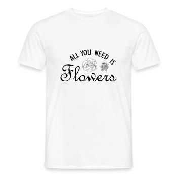 Florist Flower Plant Nature Gardener - Men's T-Shirt - white - Front - AI Model Male 178 dark (178cm)
