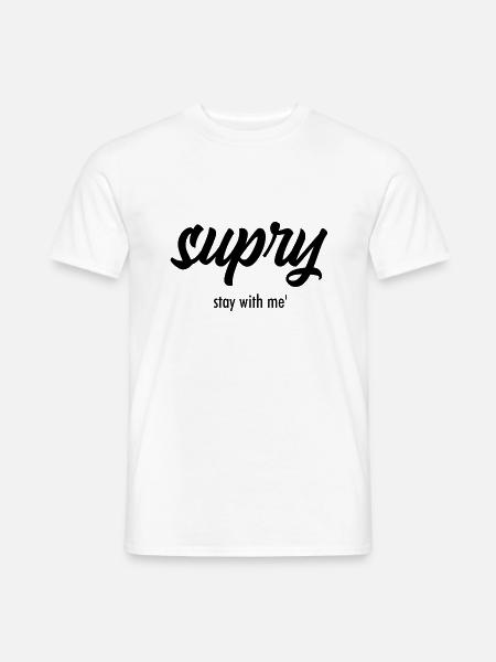 STAY WITH ME. - Männer T-Shirt - Weiß