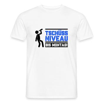 tschüss niveau - Männer T-Shirt - Weiß - Vorne - AI Model Male 178 dark (178cm)