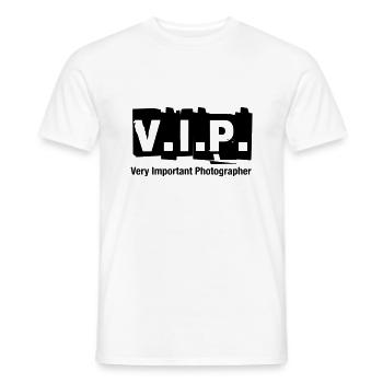 V.I.P. Very Important Photographer - Men's T-Shirt - white - Front - AI Model Male 178 dark (178cm)