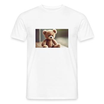 cute sad Teddy - Männer T-Shirt - Weiß - Vorne - AI Model Male 178 dark (178cm)