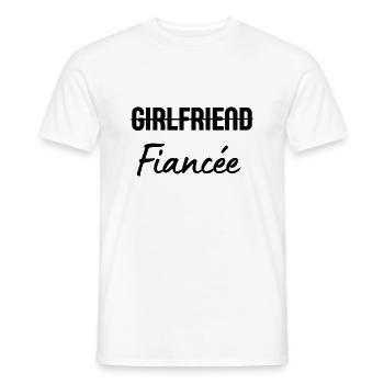 Girlfriend fiancée - T-shirt homme - blanc - Devant - AI Model Male 178 dark (178cm)