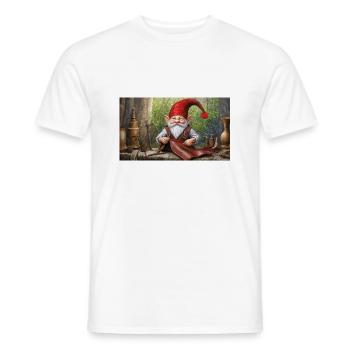 Mignons petits gnomes vie quotidienne – artisanat - T-shirt homme - blanc - Devant - AI Model Male 178 dark (178cm)