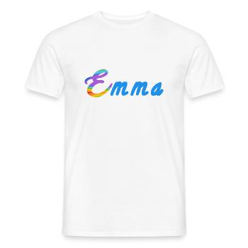 Emma - Männer T-Shirt - Weiß - Vorne - AI Model Male 178 dark (178cm)