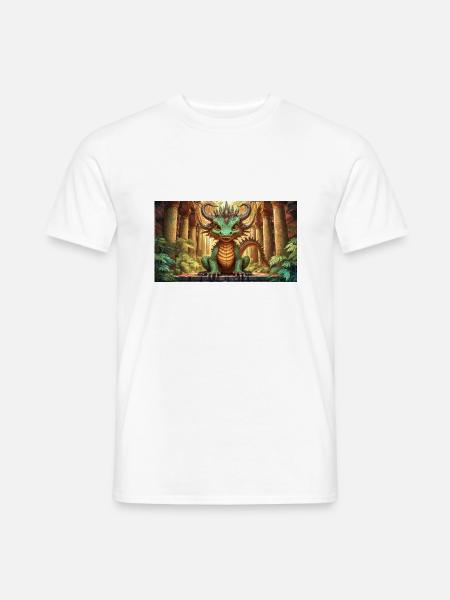 Dragon - Junge niedliche kleine Monster - Männer T-Shirt - Weiß