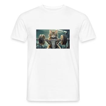 Pun ambiguous german expression - Muskelkater - Men's T-Shirt - white - Front - AI Model Male 178 dark (178cm)