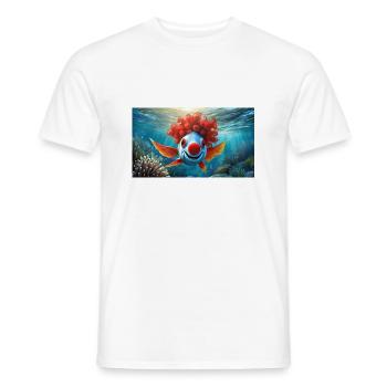 Jeu de mots : expression allemande ambiguë - Clownfisch - T-shirt homme - blanc - Devant - AI Model Male 178 dark (178cm)