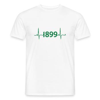 Bremen 1899 Puls EKG Herzschlag - Männer T-Shirt - Weiß - Vorne - AI Model Male 178 dark (178cm)