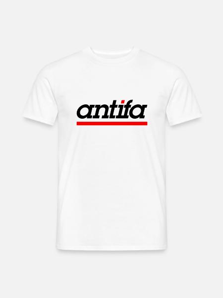 Logo antifa moderne - T-shirt homme - blanc