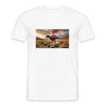 DinoFashion - Männer T-Shirt - Weiß - Vorne - AI Model Male 178 dark (178cm)