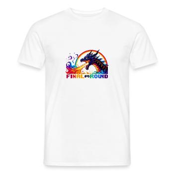 Drachen retro gaming - Männer T-Shirt - Weiß - Vorne - AI Model Male 178 dark (178cm)