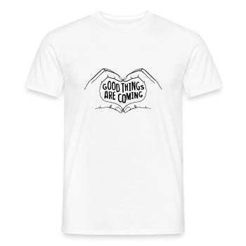 Good Things Are Coming - schwarz - Männer T-Shirt - Weiß - Vorne - AI Model Male 178 dark (178cm)