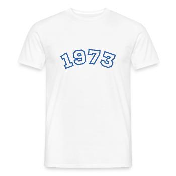 1973 Sport Blau - Männer T-Shirt - Weiß - Vorne - AI Model Male 178 dark (178cm)