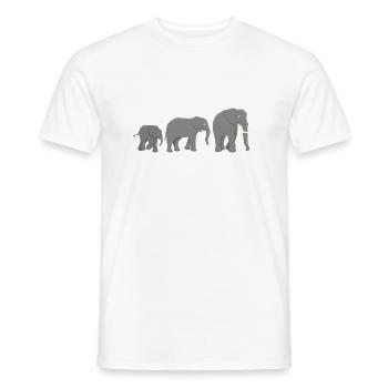 Afrikanische Elefanten - Männer T-Shirt - Weiß - Vorne - AI Model Male 178 dark (178cm)