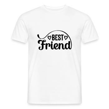 t shirt meilleure amie - T-shirt homme - blanc - Devant - AI Model Male 178 dark (178cm)