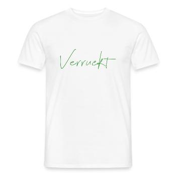 Verruckt - Männer T-Shirt - Weiß - Vorne - AI Model Male 178 dark (178cm)