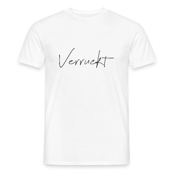 verruckt - Männer T-Shirt - Weiß - Vorne - AI Model Male 178 dark (178cm)