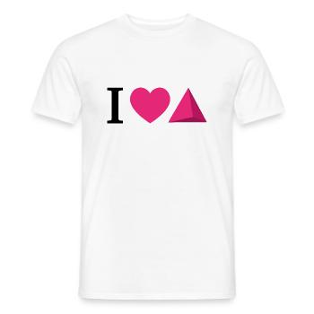 Ich liebe Geometrie.Valentinstag Valentinstag - Männer T-Shirt - Weiß - Vorne - AI Model Male 178 dark (178cm)