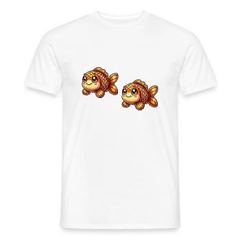 Bande dessinée Poisson rouge 2 - T-shirt homme - blanc - Devant - AI Model Male 178 dark (178cm)