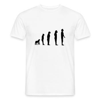 Darwin Evolution - Männer T-Shirt - Weiß - Vorne - AI Model Male 178 dark (178cm)