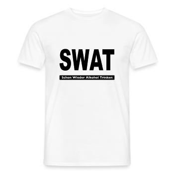 SWAT Schon wieder Alkohol - Männer T-Shirt - Weiß - Vorne - AI Model Male 178 dark (178cm)
