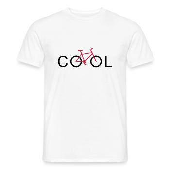 cool mountainbike - Men's T-Shirt - white - Front - AI Model Male 178 dark (178cm)