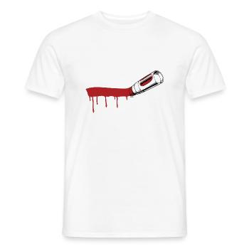 Marker Swoosh - Männer T-Shirt - Weiß - Vorne - AI Model Male 178 dark (178cm)