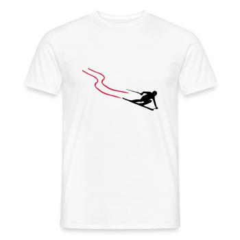 ski - Männer T-Shirt - Weiß - Vorne - AI Model Male 178 dark (178cm)