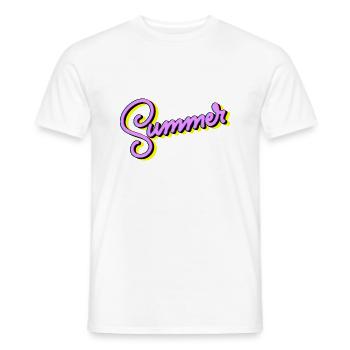 Summer - Männer T-Shirt - Weiß - Vorne - AI Model Male 178 dark (178cm)