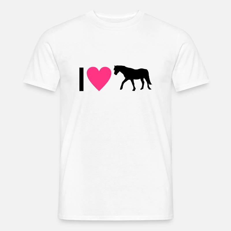 Pferd - Männer T-Shirt - Weiß