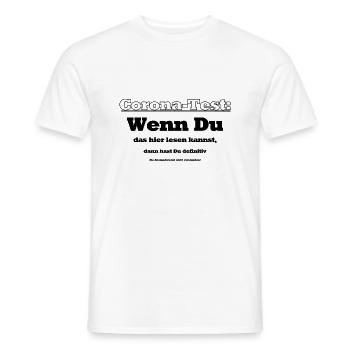 Corona-Test - Männer T-Shirt - Weiß - Vorne - AI Model Male 178 dark (178cm)